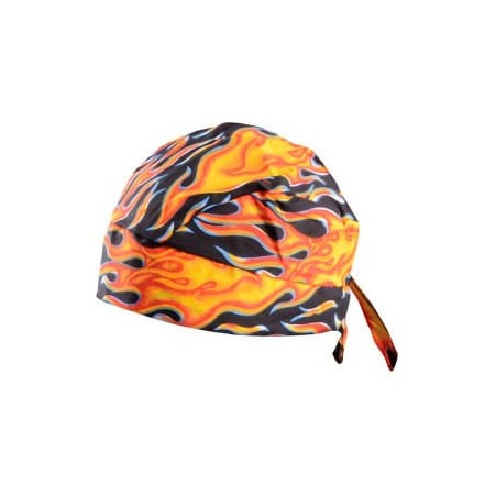 Occunomix Deluxe Tie Hat With Elastic Rear Band Flame, 12 Pack,  TN6-FLA